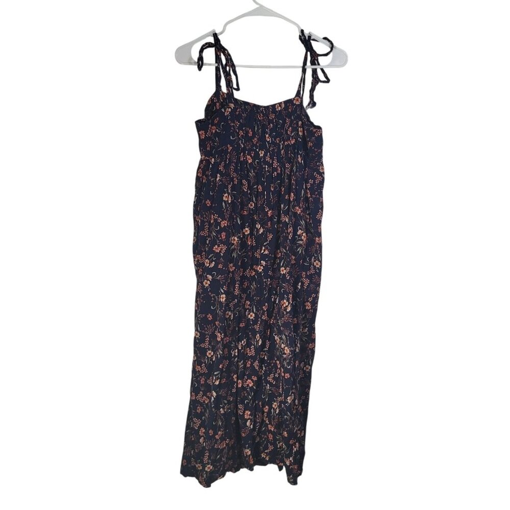 Old Navy Women's M Tie-Shoulder Floral Split Front Midi Swing Dress Festival - Picture 2 of 12